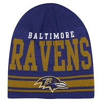 Youth Purple Baltimore Ravens Retro Knit Beanie