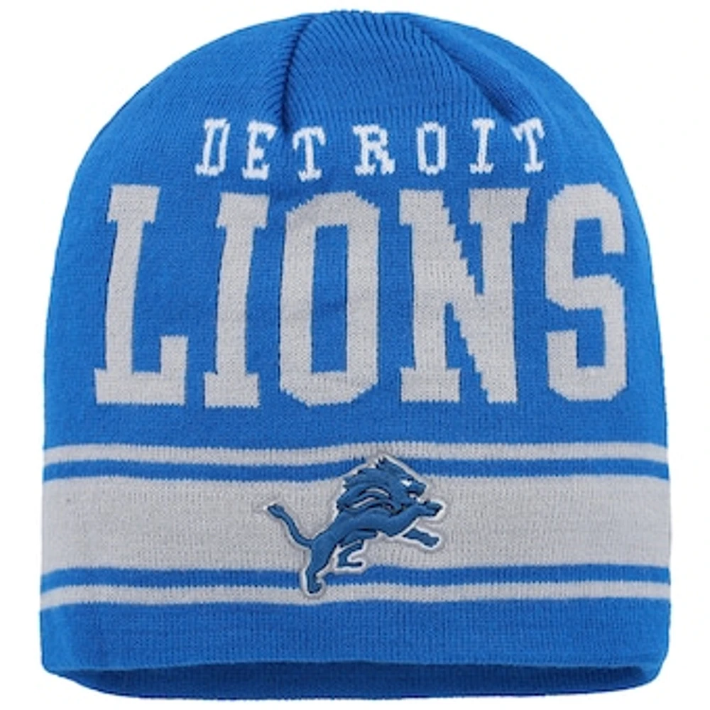 Youth Blue Detroit Lions Retro Knit Beanie