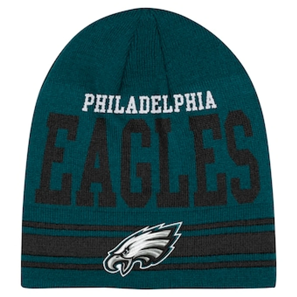 Youth Midnight Green Philadelphia Eagles Retro Knit Beanie