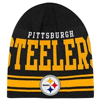 Youth Black Pittsburgh Steelers Retro Knit Beanie