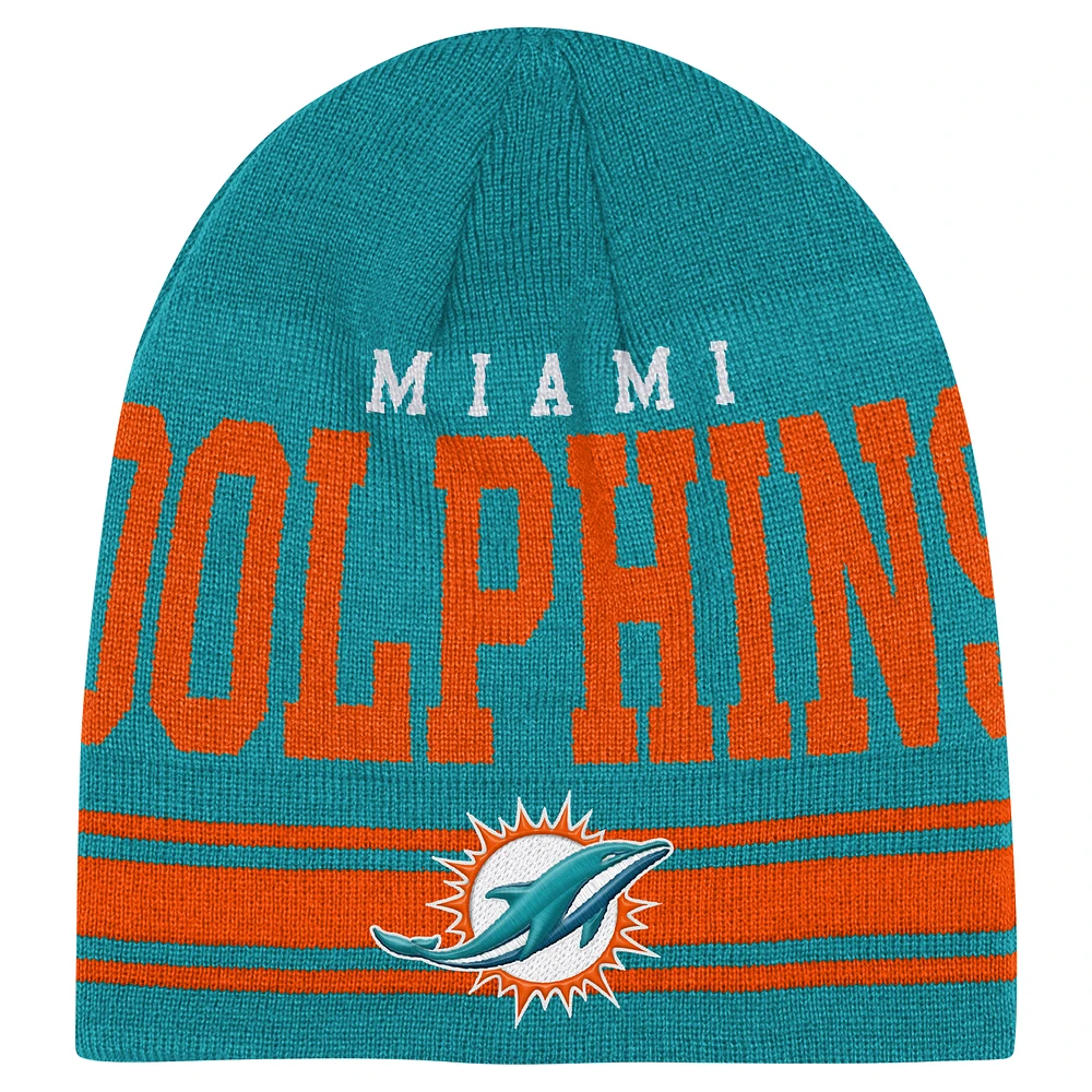 Youth Aqua Miami Dolphins Retro Knit Beanie