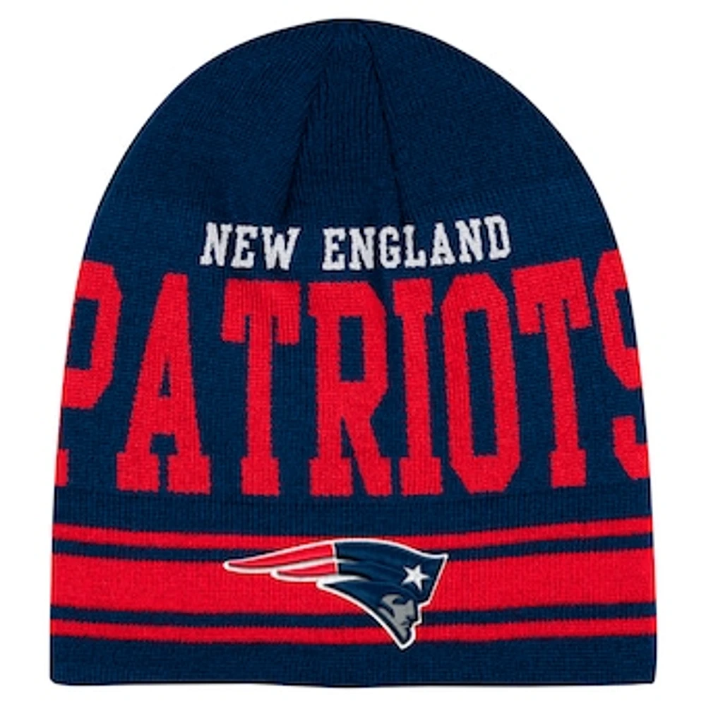 Youth Navy New England Patriots Retro Knit Beanie