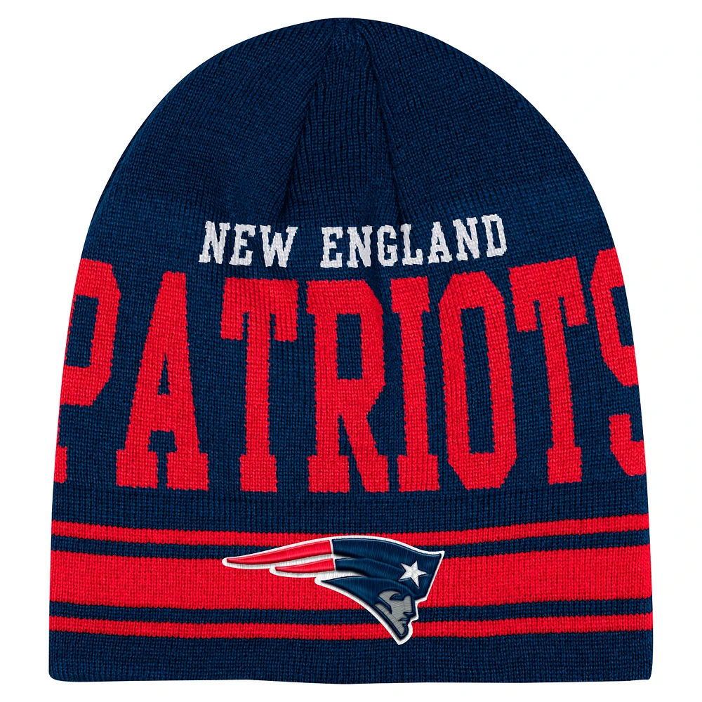 Youth Navy New England Patriots Retro Knit Beanie