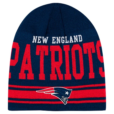 Youth Navy New England Patriots Retro Knit Beanie