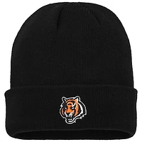 Youth Black Cincinnati Bengals Basic Cuffed Knit Hat