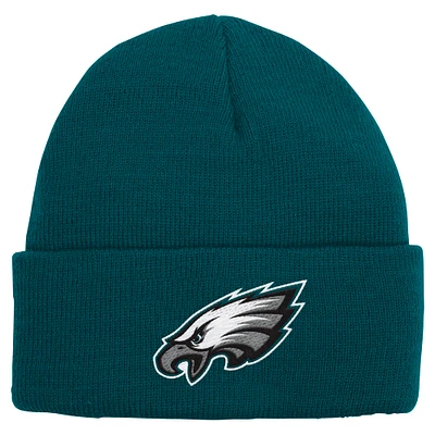 Youth Midnight Green Philadelphia Eagles Basic Cuffed Knit Hat