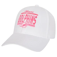 Girls Youth Miami Dolphins All White Structured Adjustable Hat