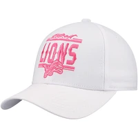 Girls Youth Detroit Lions All White Structured Adjustable Hat