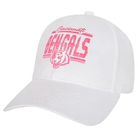 Girls Youth Cincinnati Bengals All White Structured Adjustable Hat