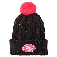 Girls Youth Black San Francisco 49ers Nep Yarn Cuffed Knit Hat with Pom