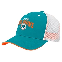 Preschool Aqua Miami Dolphins Core Lockup Trucker Adjustable hat