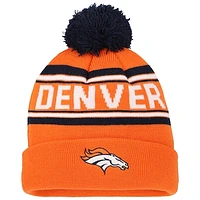 Preschool Orange Denver Broncos Jacquard Cuffed Knit Hat with Pom