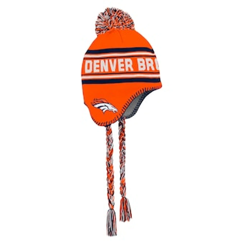 Preschool Orange Denver Broncos Jacquard Tassel Knit Hat with Pom