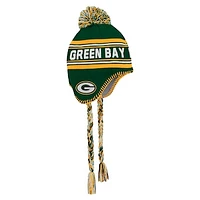 Preschool Green Green Bay Packers Jacquard Tassel Knit Hat with Pom