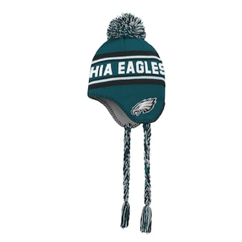 Preschool Midnight Green Philadelphia Eagles Jacquard Tassel Knit Hat with Pom