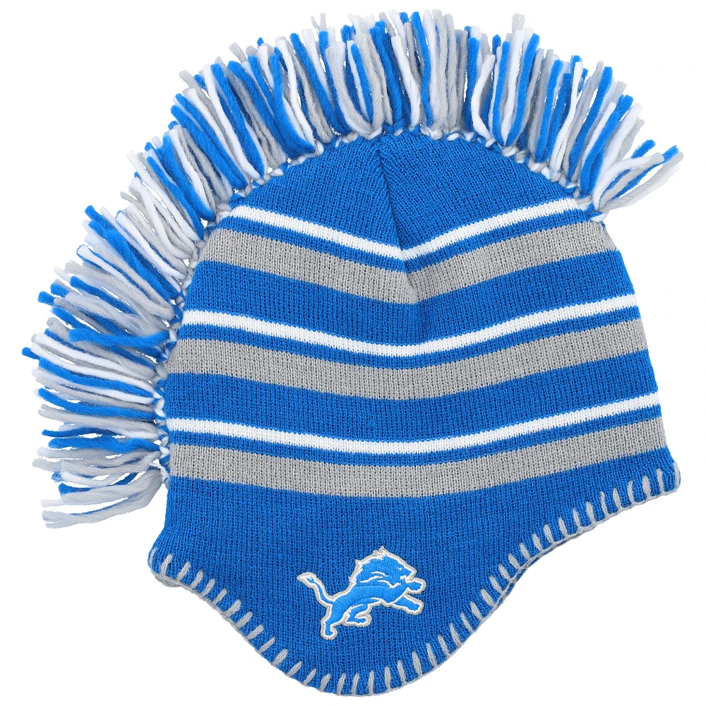 Preschool Blue Detroit Lions Mohawk Stripe Knit Hat