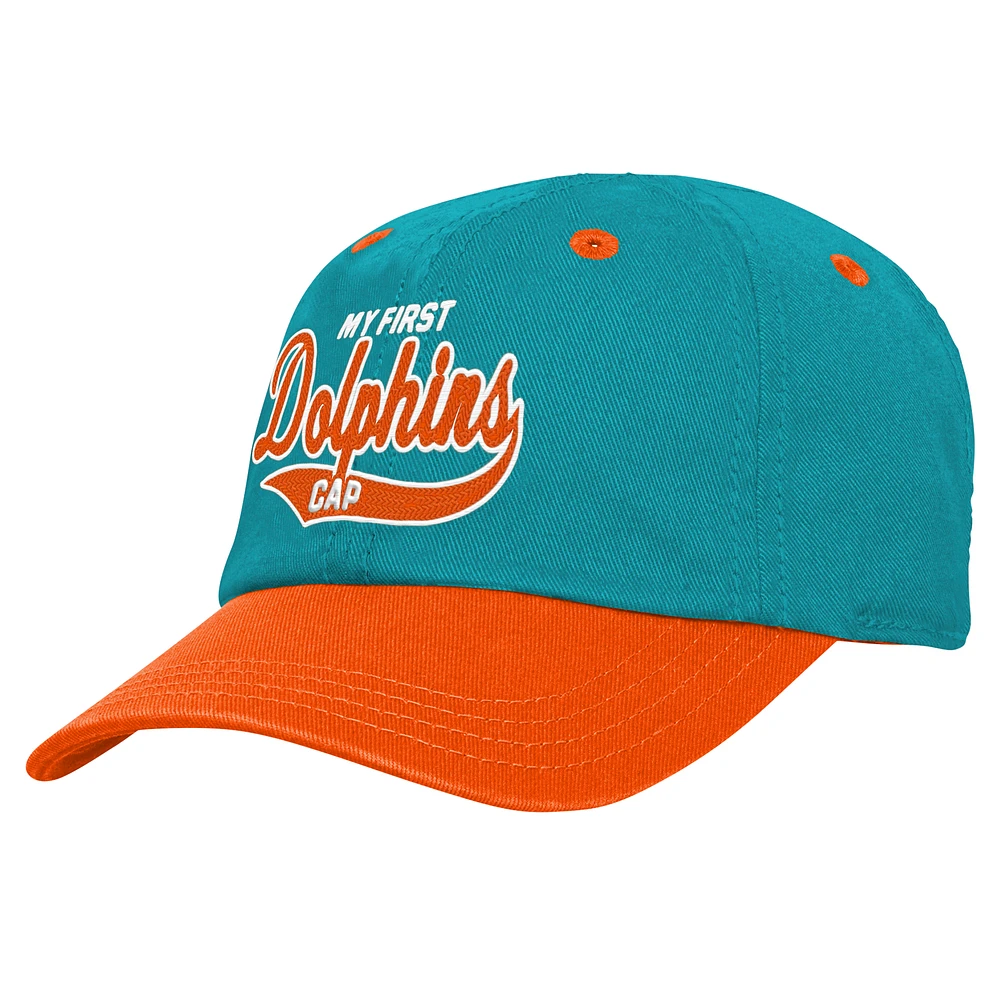 Infant Aqua/Orange Miami Dolphins My First Tail Sweep Slouch Flex Hat