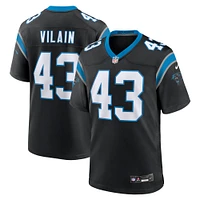 Men's Nike Luiji Vilain  Black Carolina Panthers Game Jersey