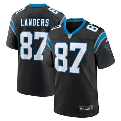 Men's Nike Matt Landers Black Carolina Panthers Game Jersey