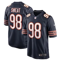 Men's Nike Montez Sweat  Navy Chicago Bears Game Jersey