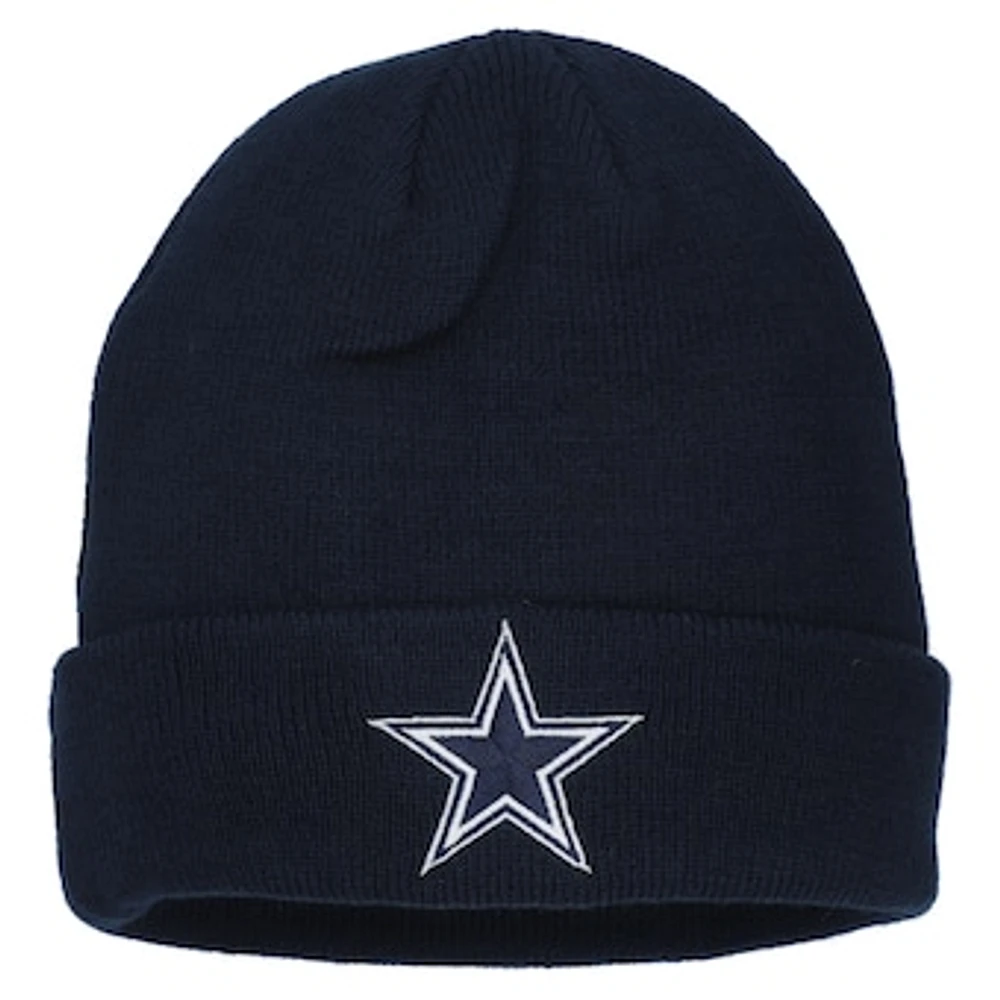 Youth Navy Dallas Cowboys Basic Cuffed Knit Hat