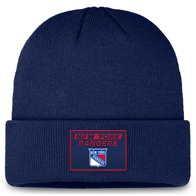 Men's Fanatics Navy New York Rangers Authentic Pro Cuffed Knit Hat