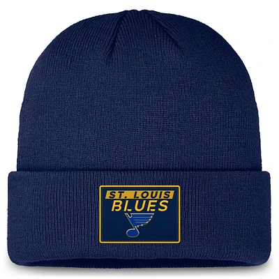 Men's Fanatics Navy St. Louis Blues Authentic Pro Cuffed Knit Hat