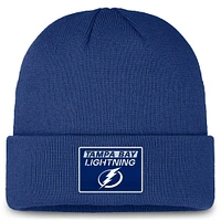 Men's Fanatics Blue Tampa Bay Lightning Authentic Pro Cuffed Knit Hat