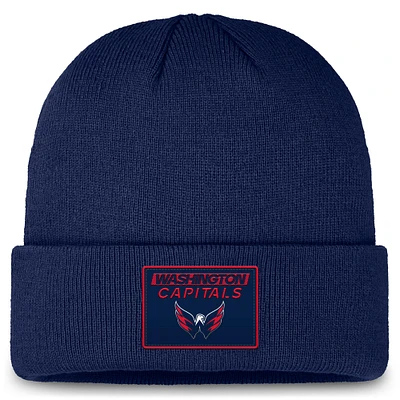 Men's Fanatics Navy Washington Capitals Authentic Pro Cuffed Knit Hat