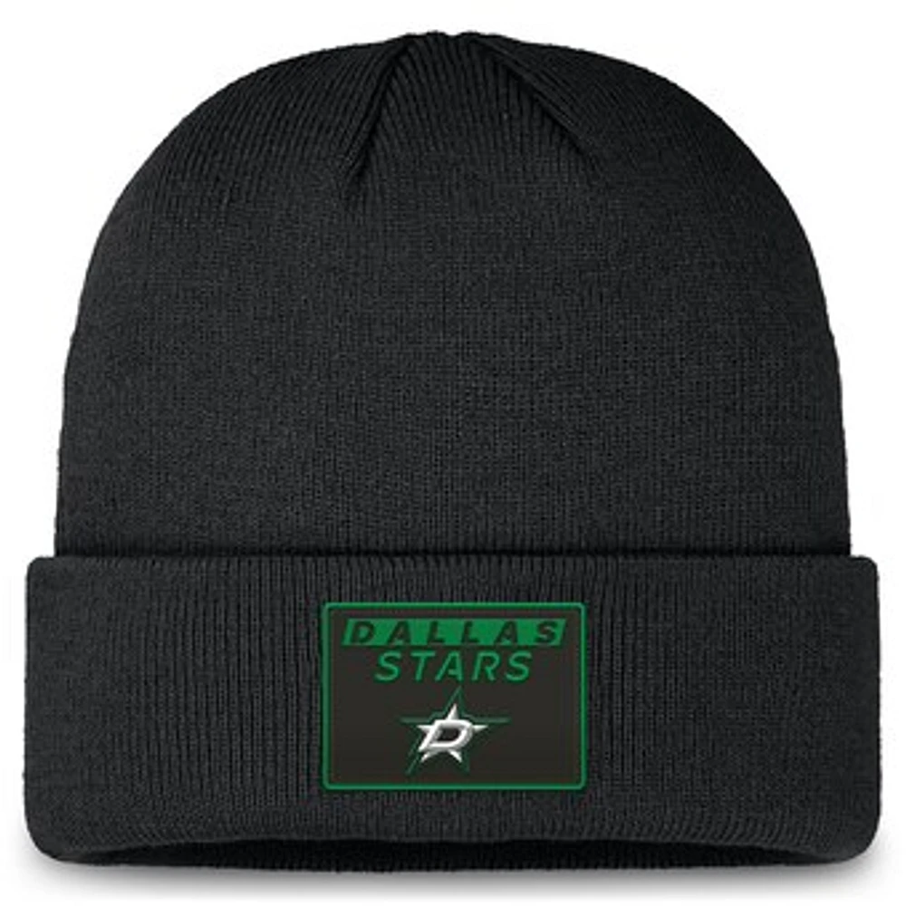 Men's Fanatics Black Dallas Stars Authentic Pro Cuffed Knit Hat