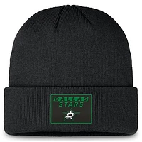 Men's Fanatics Black Dallas Stars Authentic Pro Cuffed Knit Hat