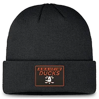 Men's Fanatics Black Anaheim Ducks Authentic Pro Cuffed Knit Hat