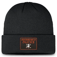 Men's Fanatics Black Anaheim Ducks Authentic Pro Cuffed Knit Hat