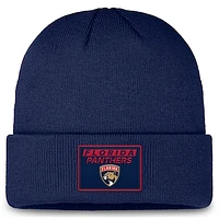 Men's Fanatics Navy Florida Panthers Authentic Pro Cuffed Knit Hat