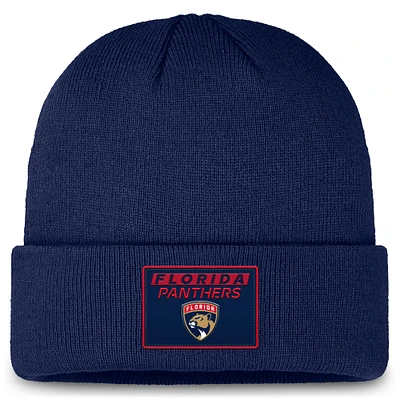 Men's Fanatics Navy Florida Panthers Authentic Pro Cuffed Knit Hat