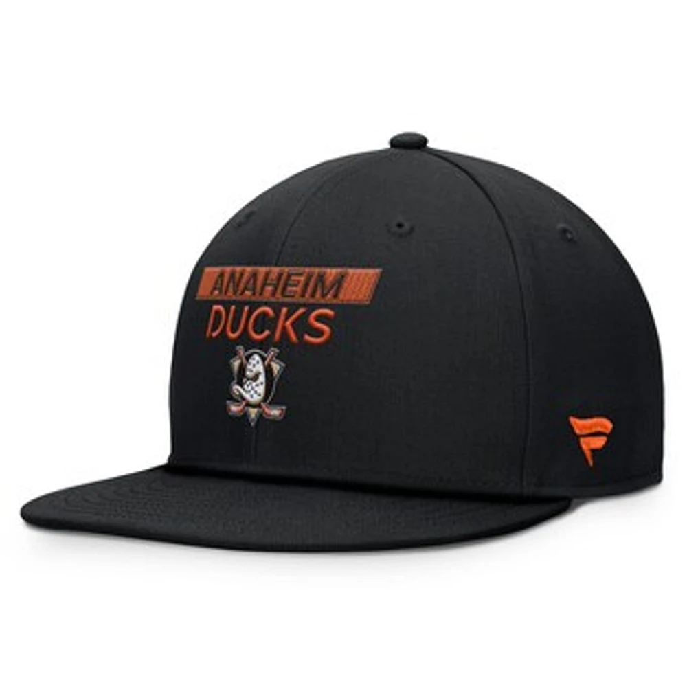 Men's Fanatics Black Anaheim Ducks Authentic Pro Prime Snapback Hat