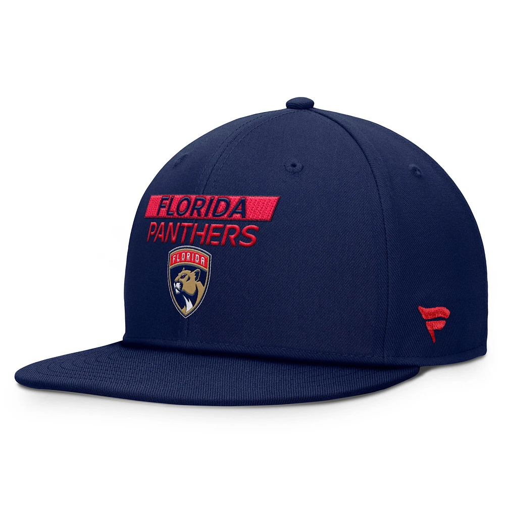 Men's Fanatics Navy Florida Panthers Authentic Pro Prime Snapback Hat