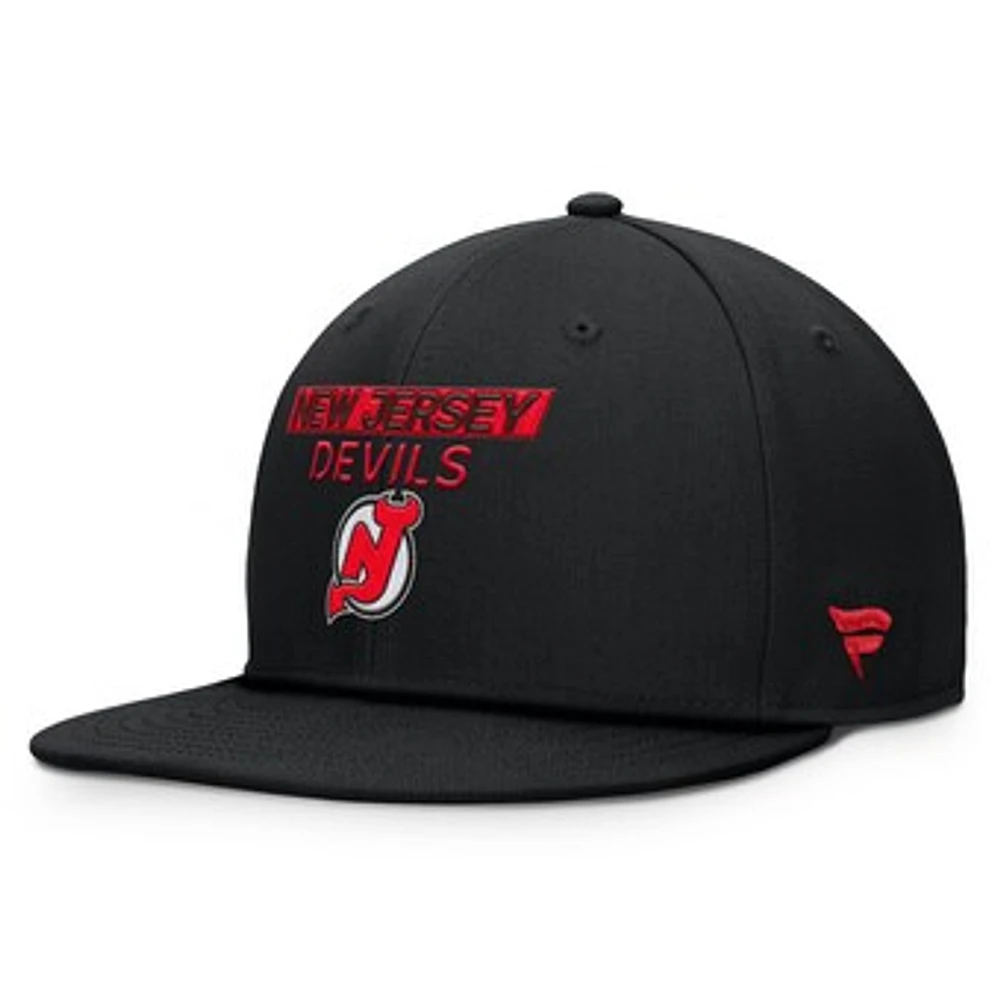 Men's Fanatics Black New Jersey Devils Authentic Pro Prime Snapback Hat