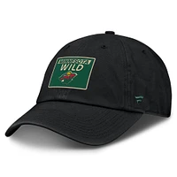 Men's Fanatics Black Minnesota Wild Authentic Pro Prime Adjustable Hat