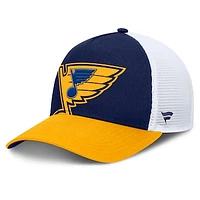 Men's Fanatics Blue/Gold St. Louis Blues Authentic Pro A-Frame Rink Adjustable Hat