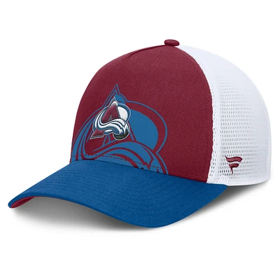 Men's Fanatics Burgundy/Blue Colorado Avalanche Authentic Pro A-Frame Rink Adjustable Hat