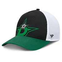 Men's Fanatics Black/Green Dallas Stars Authentic Pro A-Frame Rink Adjustable Hat