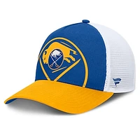 Men's Fanatics Royal/Gold Buffalo Sabres Authentic Pro A-Frame Rink Adjustable Hat