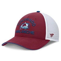 Men's Fanatics Burgundy/White Colorado Avalanche Authentic Pro Rink Trucker Hat