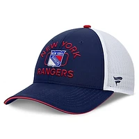 Men's Fanatics Navy/White New York Rangers Authentic Pro Rink Trucker Hat