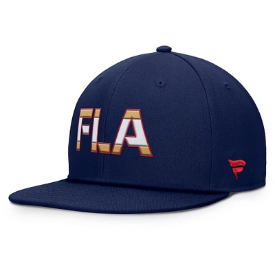 Men's Fanatics Navy Florida Panthers Authentic Pro Rink Snapback Hat