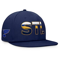 Men's Fanatics Navy St. Louis Blues Authentic Pro Rink Snapback Hat