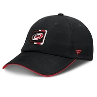 Men's Fanatics Black/Red Carolina Hurricanes Authentic Pro Ripstop Adjustable Hat