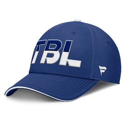 Men's Fanatics Blue/White Tampa Bay Lightning Authentic Pro Rink Team Code Flex Hat