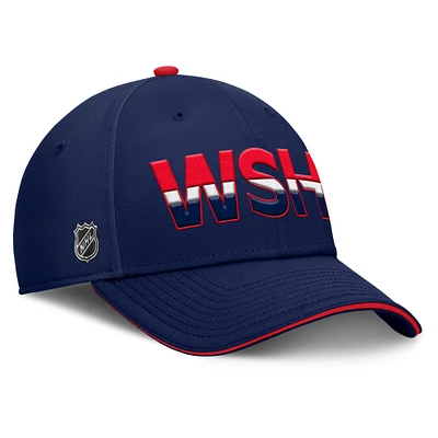 Men's Fanatics Navy/Red Washington Capitals Authentic Pro Rink Team Code Flex Hat